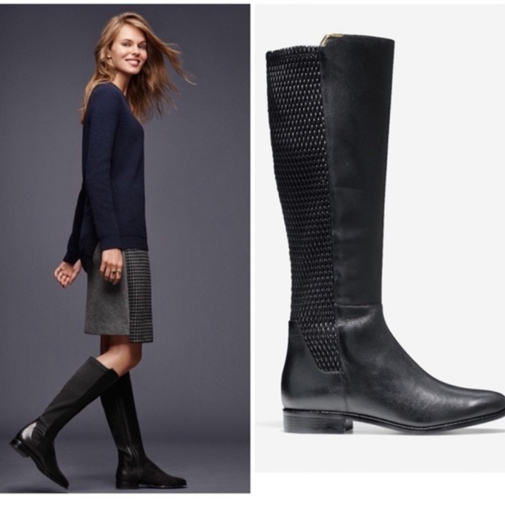Cole Haan Riding Boots with Stretch NWOT